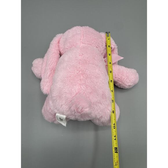 Kellytoy Bee Happy Pink Bunny Rabbit Plush 11” Stuffed Animal W/ Ribbon Bow - Picture 9 of 13